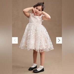Princess Daliana Lindi Lace Piping Crew-Neck Flower Girl Dress (OBO)